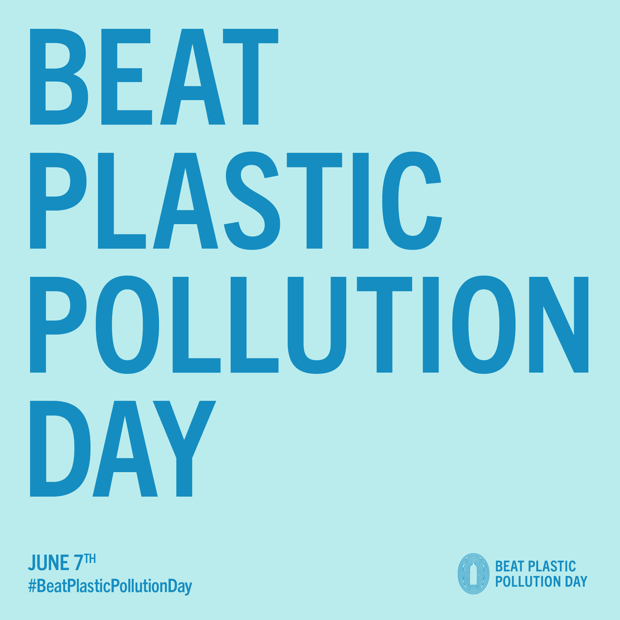 Behandle fotoelektrisk hugge Beat Plastic Pollution Day